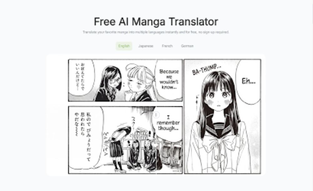 Al Manga Translator Page Generator Featurepage in VisualGPT