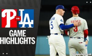 phillies vs dodgers match player stats
