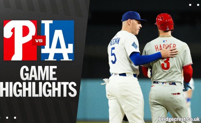 phillies vs dodgers match player stats